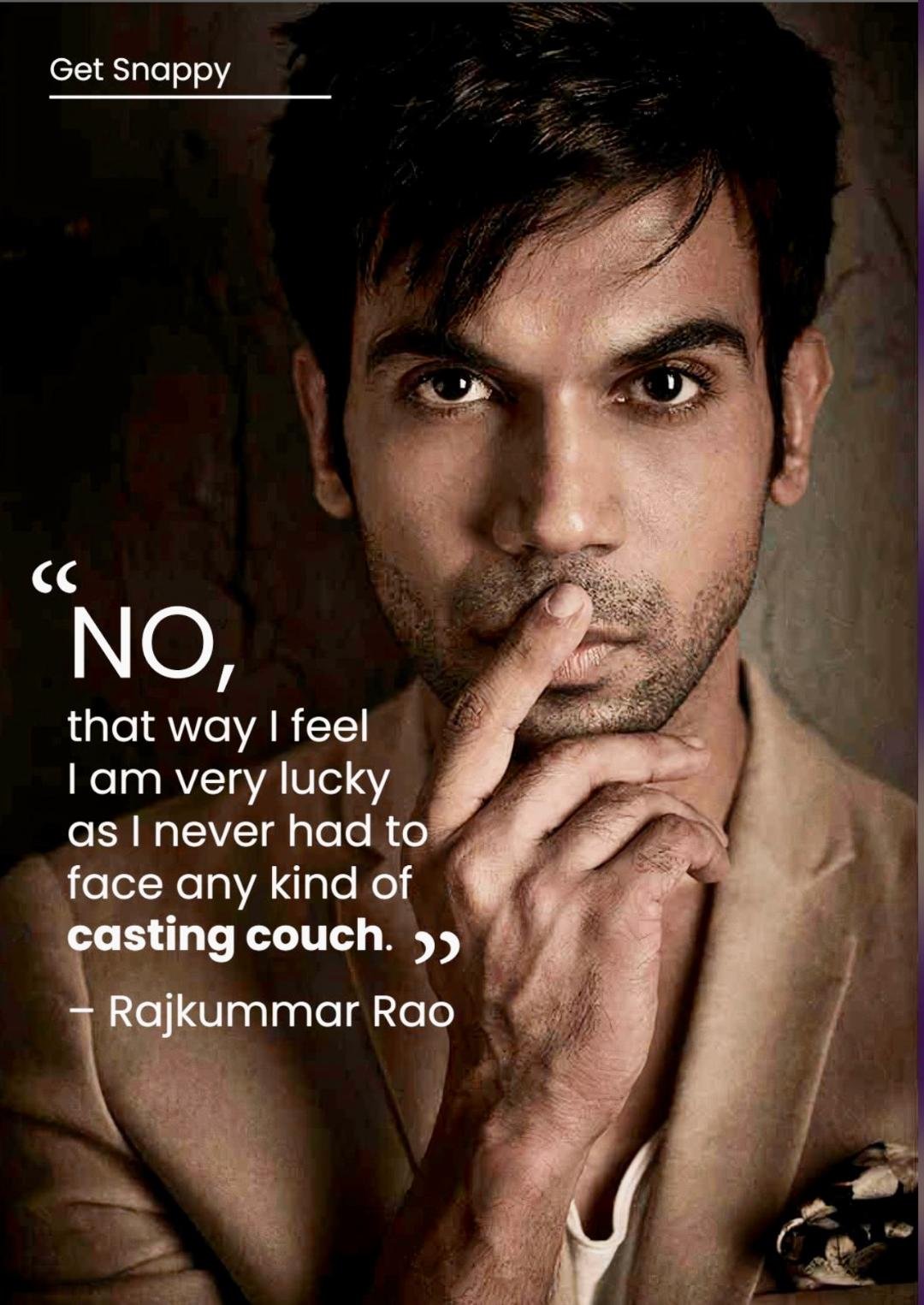 You are currently viewing “ NO, that way I feel I am very lucky as I never had to face any kind of casting couch. ” – Rajkummar Rao