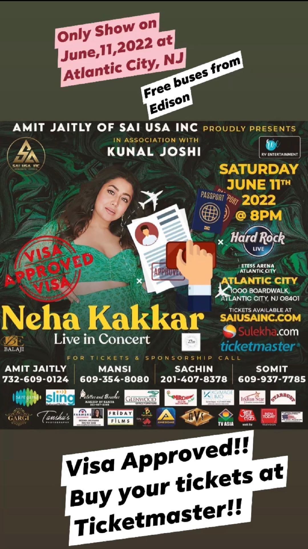 You are currently viewing After the massive sold out ‘Laxmikant Pyarelal concert’, Amit Jaitly of Sai USA brings another dhamakedar concert – the ‘Neha Kakkar – Live in Concert’!